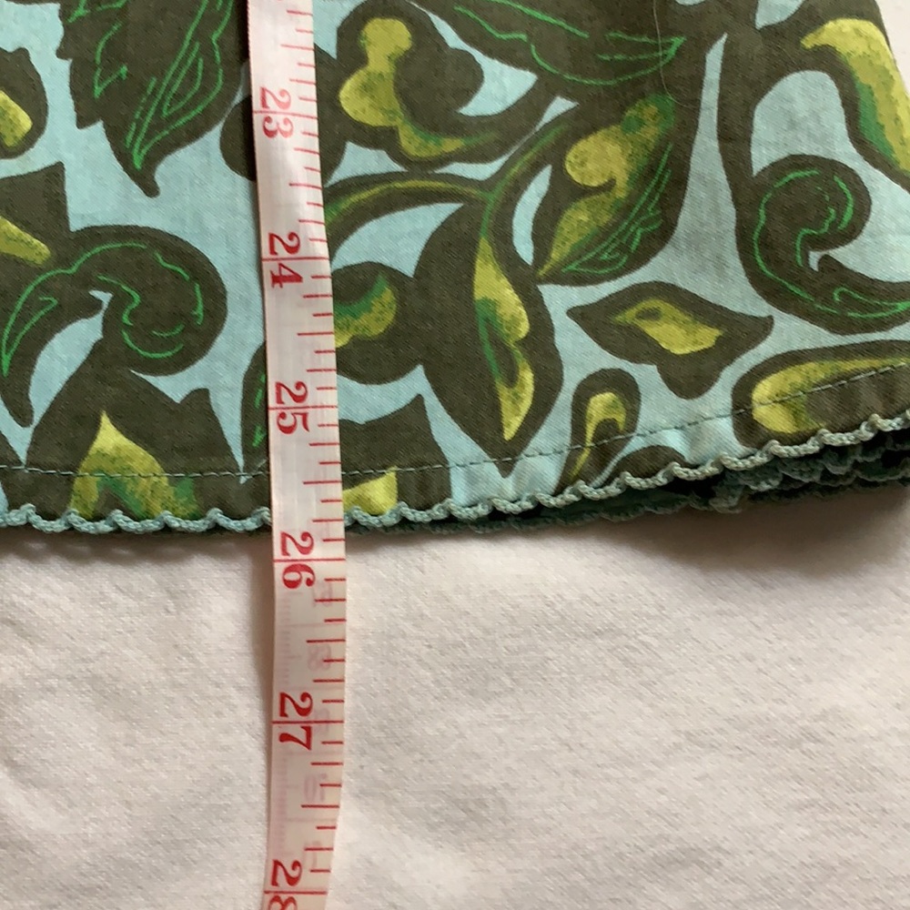 Merona Blue & Green Floral print cotton skirt - Picture 8 of 8